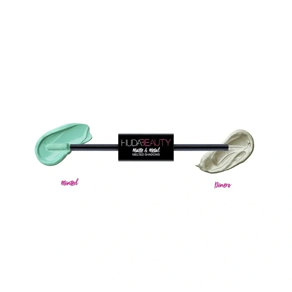 HUDA BEAUTY Matte & Metal Dual Ended Eyeshadow - Minted & Dinero (BNIB)